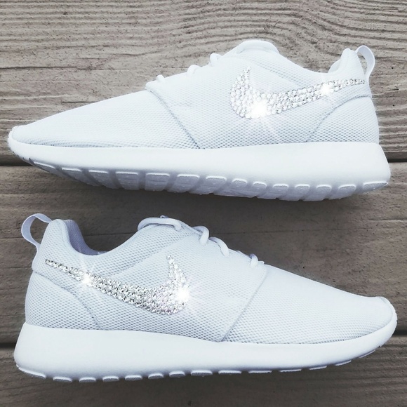 Nike Shoes - SWAROVSKI BLING Nike Roshe One - White